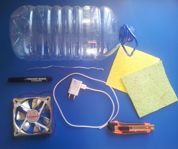 Компоненты будущей мойки воздуха