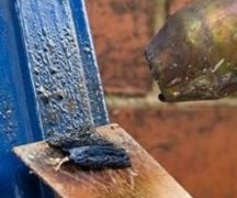 Удаление покрытия феном